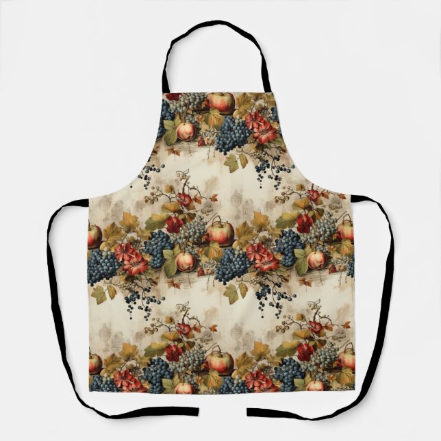 Floral Thanksgiving Vintage Pattern (9) Apron (Front)