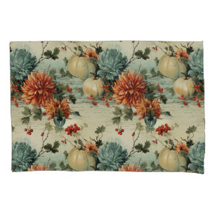 Floral Thanksgiving Vintage Pattern Pillowcase
