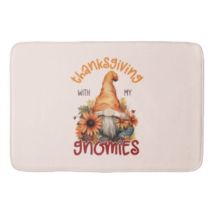 Floral Thanksgiving with my Gnomies  Bath Mat