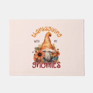 Floral Thanksgiving with my Gnomies  Doormat