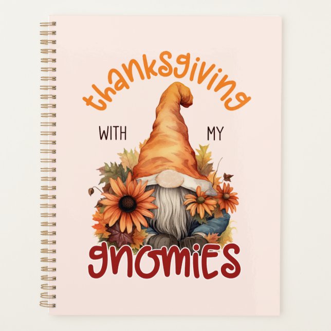 Floral Thanksgiving with my Gnomies  Planner (Front)