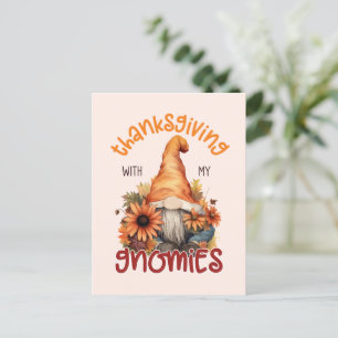 Floral Thanksgiving with my Gnomies Postcard