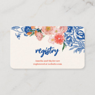 Floral That's Amore Bridal Shower registry Enclosure Card