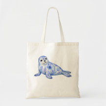 Floral Theme Pottery Art Harbour Seal