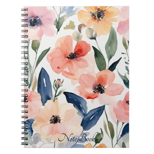 Floral-Themed Notebook (Front)