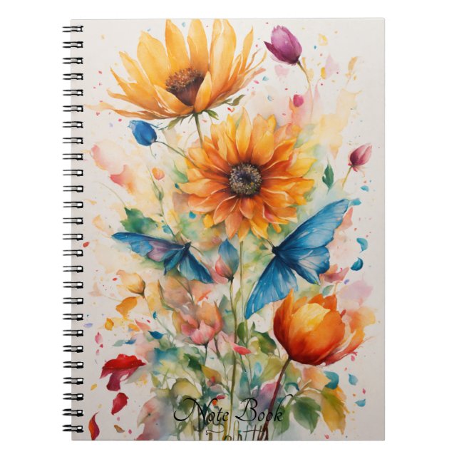 Floral-Themed Notebook (Front)