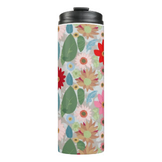 Floral Thermal Tumbler Design