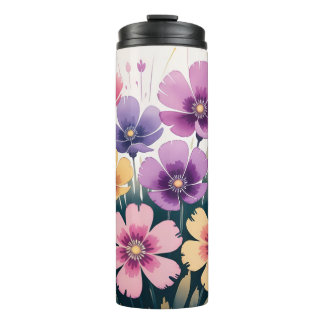 Floral Thermal Tumbler – Insulated Travel Cup