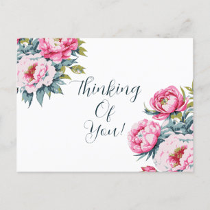 Floral Thinking Of You Postcard