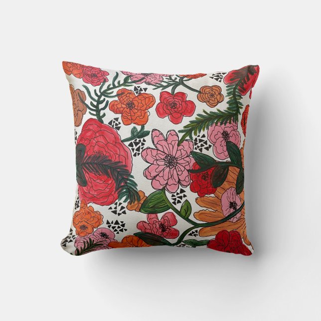 Floral Throw Pillow (Front)