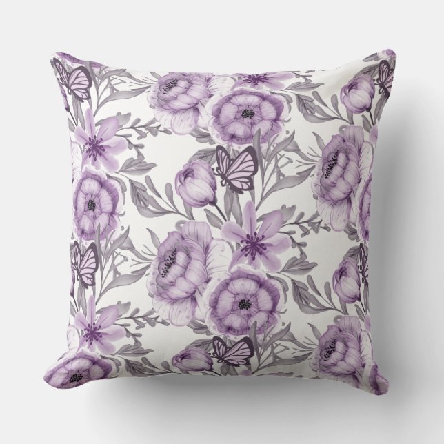 Floral Throw Pillow (Front)