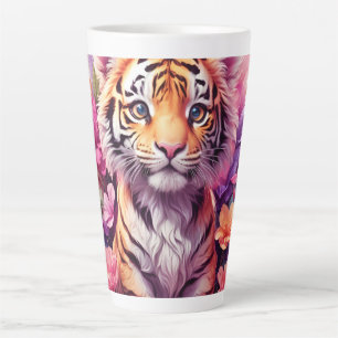 Floral Tiger Mug - Pink Tiger Coffee Mug - Spirit