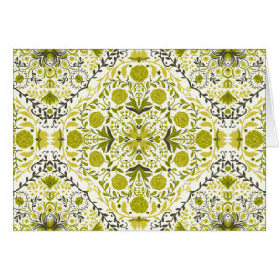 Floral tiles in green