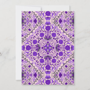 Floral tiles in violet and cotton candy pink