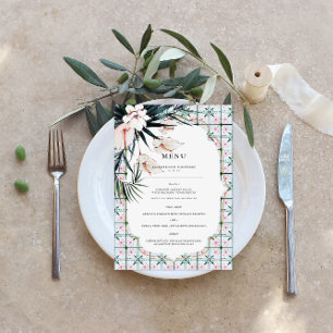 Floral Tiles   Moroccan Tropical Wedding Menu