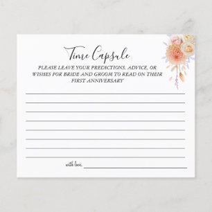 Floral Time Capsule wedding anniversary card