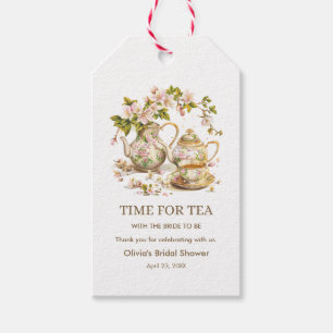 Floral Time for Tea Bridal Shower Thank You Gift Tags
