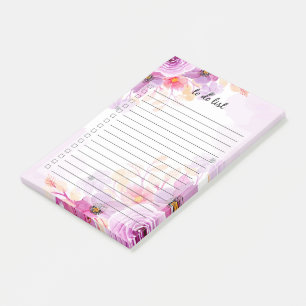 Floral To Do List Post-it Notes
