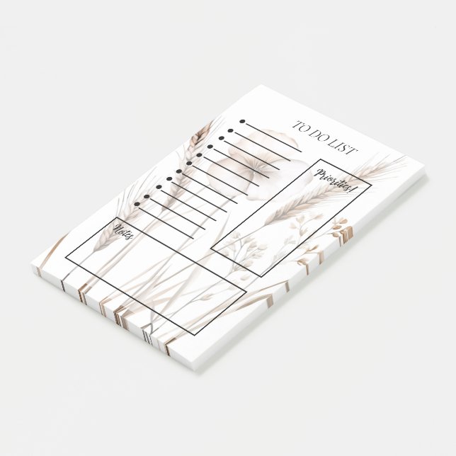 Floral To-Do List Post-it Notes (Angled)