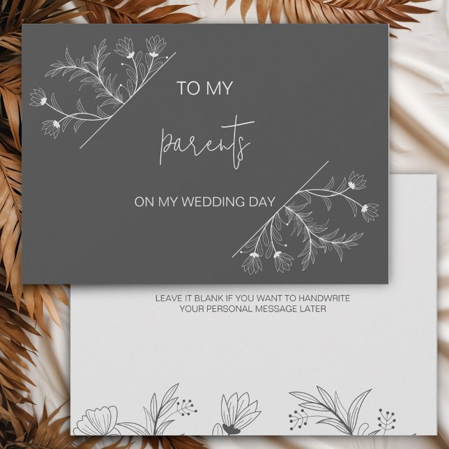  Floral To my Parents on My Wedding Day card (Creator Uploaded)