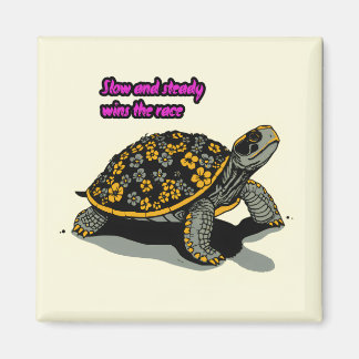 Floral Tortoise Magnet