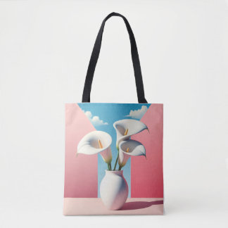 Floral Tote Bag- Cute Flower Pot Design.