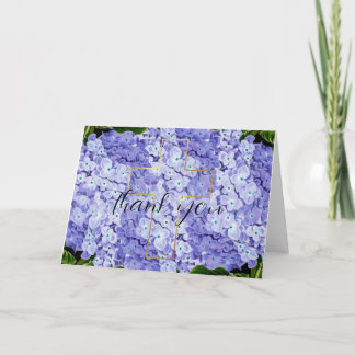Floral Tranquil Blessings Folded Thank You Card