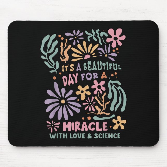 Floral Transfer Day Ivf Its A Beautiful Day For Mi Mouse Mat (Front)
