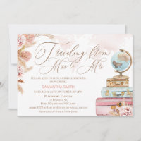 Floral Traveling from Miss to Mrs Bridal Shower