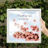 Floral tree bloom cherry motivation quote poster