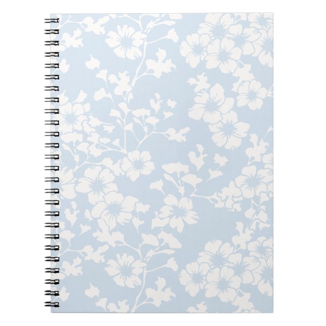 Floral Trellis - Powder Blue Notebook (Front)
