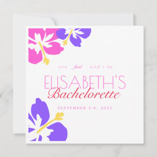 Floral Tropical Bachelorette Party Invitation