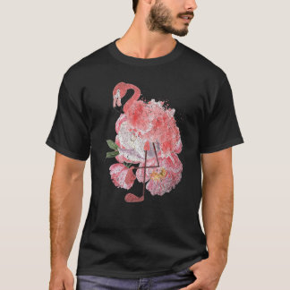 Floral Tropical Bird Lover Exotic Flower Pink Flam T-Shirt
