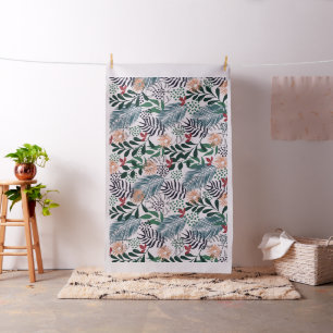Floral Tropical Botanic Pattern Fabric