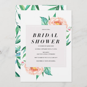 Floral Tropical Bridal Shower Invitation