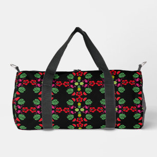 Floral Tropical Fruit Patterned Duffle Bag