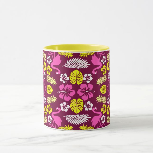 Floral Tropical Fruit Patterned Mug (Center)