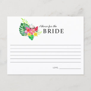 Floral Tropical Paradise Advice for the Bride Card