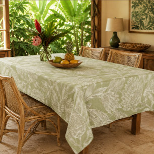 Floral tropical protea tablecloth