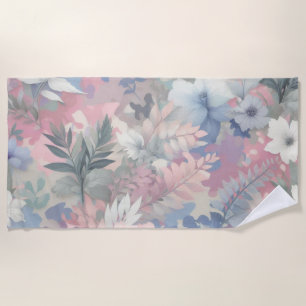 Floral/Tropical spring/easter pastel Beach Towel