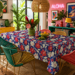 Floral tropical tablecloth