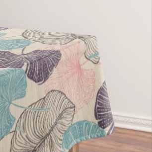 Floral tropical tablecloth