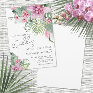 Floral Tropical Wedding Invitation