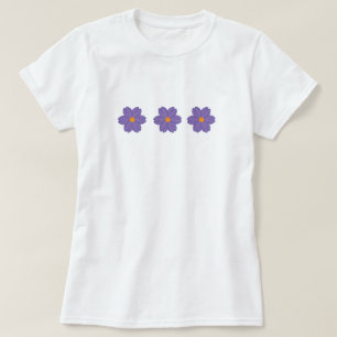 floral tshirt,purple wildflower flower T-Shirt