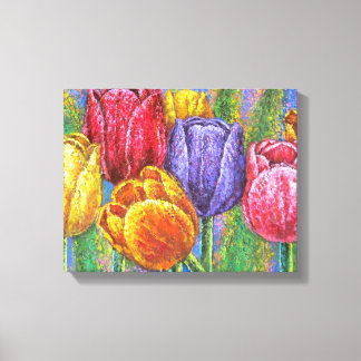 Floral Tulip Stretched Canvas Prints Wall Art