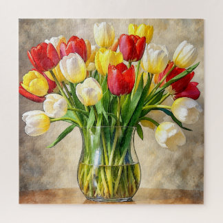Floral Tulip Vase – Colourful Botanical Jigsaw Puz Puzzle