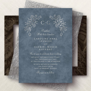 Floral Tulips Monogram Wedding