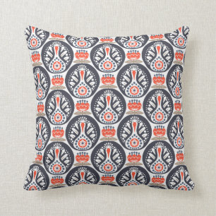 Floral Turkey Folk Art Pattern Cushion