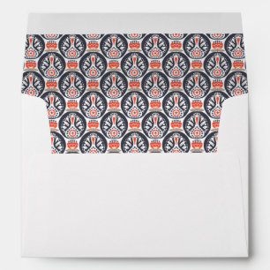 Floral Turkey Folk Art Pattern Envelope