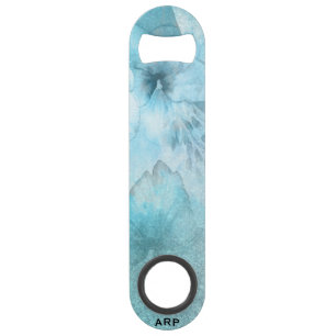 *~* Floral Turquoise Glitter Celestial Watercolor